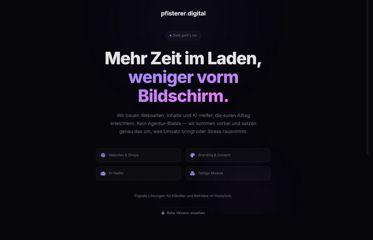 pfisterer.digital geht an den Start